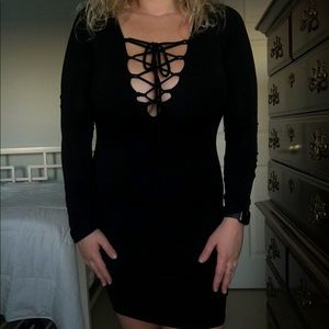 Black long sleeve dress